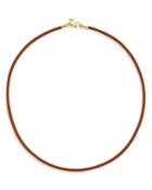 Temple St. Clair 18k Yellow Gold Classic Leather Cord Necklace, 18
