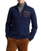 Polo Ralph Lauren Cotton Blend Quilted Embroidered Full Zip Jacket