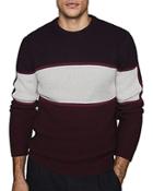Reiss Bano Color-block Crewneck Sweater