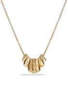 David Yurman Stax Rondelle Pendant Necklace With Diamonds In 18k Gold