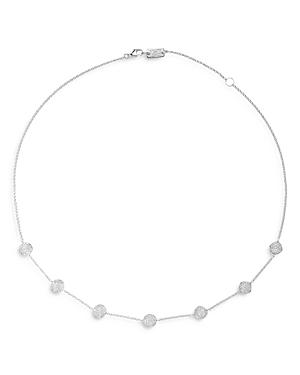 Ippolita Sterling Silver Stardust Mini Flower Diamond Station Necklace, 18