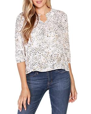 Belldini Printed Elbow Sleeve Top