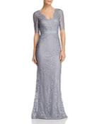 Adrianna Papell Floral Lace Gown