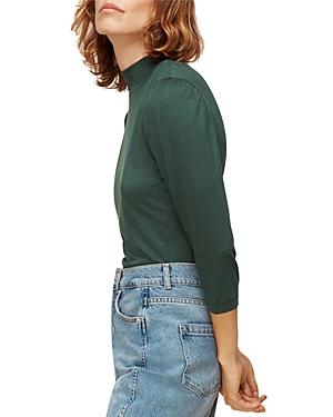 Whistles Mock Neck Puff Sleeve Tee