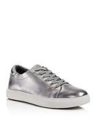 Kenneth Cole Kam Metallic Leather Lace Up Low Top Sneakers