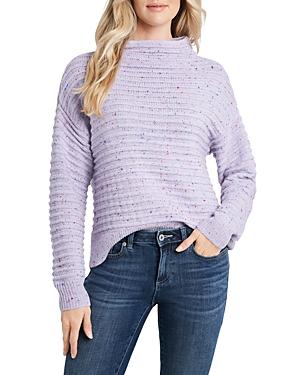 Cece Speckled Mock Neck Sweater