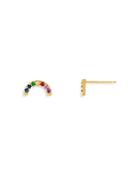 Adinas Jewels Rainbow Cubic Zirconia Stud Earrings