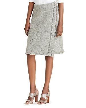 Lauren Ralph Lauren Frayed Tweed Skirt