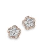 Bloomingdale's Diamond Flower Stud Earrings In 14k Rose & 14k White Gold, 1.0 Ct. T.w. - 100% Exclusive