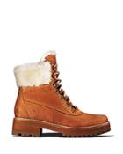 Timberland Women's Courmayeur Valley Round Toe Suede & Shearling Boots