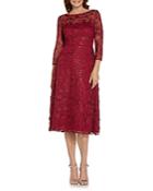 Adrianna Papell Sequined Embroidered Dress