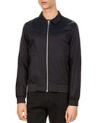The Kooples Sly Contrast Bomber Jacket