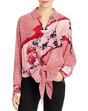 Kobi Halperin Erika Tie-front Silk Blouse