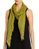 Eileen Fisher Striped Fringed Scarf