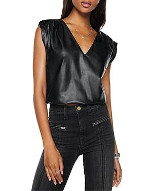Ramy Brook Annabelle Faux Leather Top