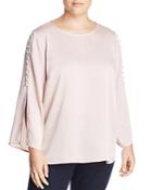 Vince Camuto Plus Buttoned Bell Sleeve Top