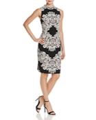 Adrianna Papell Dolce Lace-print Sheath Dress