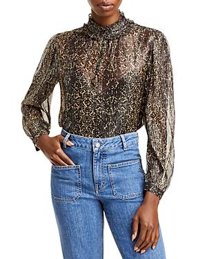 Vanessa Bruno Pago Metallic Print Blouse