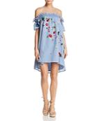 Joie Clarimonde Off-the-shoulder Chambray Dress