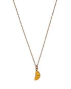 Moon & Meadow 14k Yellow Gold Enamel Lemon Wedge Pendant Necklace, 15-16