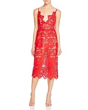 For Love & Lemons Gianna Lace Midi Dress