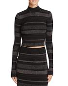 Kendall + Kylie Metallic Stripe Sweater