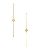 Kate Spade New York Loves Me Knot Gold-tone Pave Knot Linear Drop Earrings