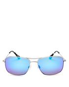 Maui Jim Wiki Wiki Polarized Mirrored Square Sunglasses, 59mm
