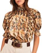 Ba & Sh Gilda Printed Ruffled Blouse