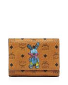 Mcm Three Fold Small Wallet With Rabbit Motif