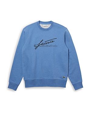 Lacoste Cotton Fleece Signature Print Classic Fit Crewneck Sweatshirt