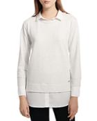 Calvin Klein Layered-look French Terry Sweatshirt