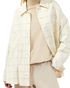 French Connection Yiza Check Print Flannel Oversized Shirt