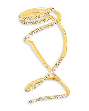 Graziela Gems 14k Yellow Gold Mega Diamond Swirl Ring
