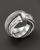 Roberto Coin Sterling Silver Hammered Wrap Ring