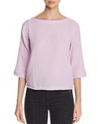 Eileen Fisher Petites Textured Organic Cotton Top