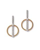 Marco Bicego 18k Yellow And White Gold Diamond Pave Circle Earrings