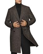 Reiss Merit Check Double-breasted Overcoat