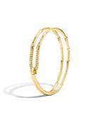 John Hardy Bamboo 18k Gold Diamond Hook Bracelet