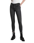 Allsaints Miller Push Up Skinny Jeans In Washed Black
