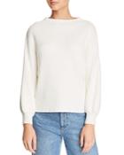 Line & Dot Funnel-neck Ribbed Sweater