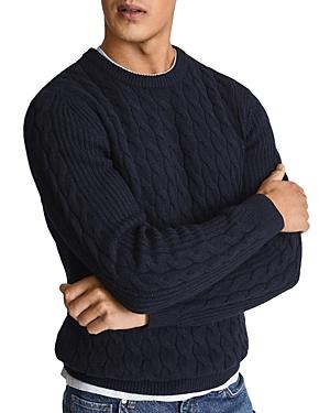 Reiss Flint Cable Knit Regular Fit Crewneck Sweater