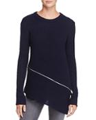 Aqua Asymmetric Zip Detail Sweater - 100% Exclusive