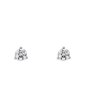 Lightbox Jewelry Lab Grown Diamond Solitaire Stud Earrings In 10k White Gold, 0.2 Ct. T.w.