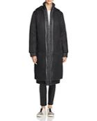 Dkny Pure Hooded Down Coat With Melange Warmer