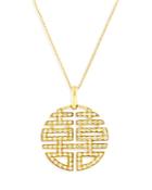 Bloomingdale's Diamond Double Happiness Pendant In 14k Yellow Gold, 0.35 Ct. T.w. - 100% Exclusive