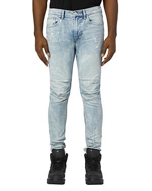 Hudson Zack Skinny Fit Moto Jeans In Mineral