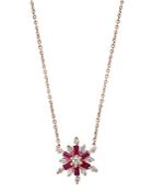 Bloomingdale's Ruby & Diamond Starburst Pendant Necklace In 14k Rose Gold, 18 - 100% Exclusive