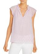 Rebecca Taylor Dot Embroidered Top
