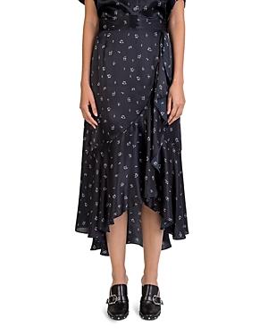 The Kooples Silk Floral-print Skirt